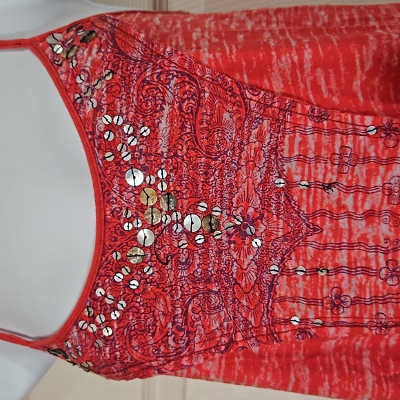 Free People pink & white Boho Tank top - Picture 3 of 9